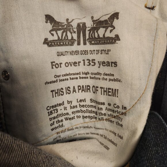 Levi's Blue Denim Straight Leg Jeans Size W 31 / L 34 - Picture 9 of 10